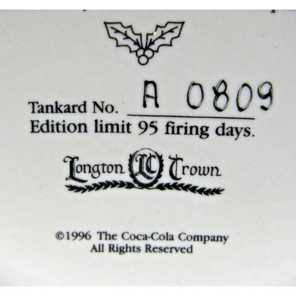 Vtg 1996 Coca Cola "Good Girls and Boys" Christmas Stein Collection w/Lid A 0809 - Picture 8 of 8